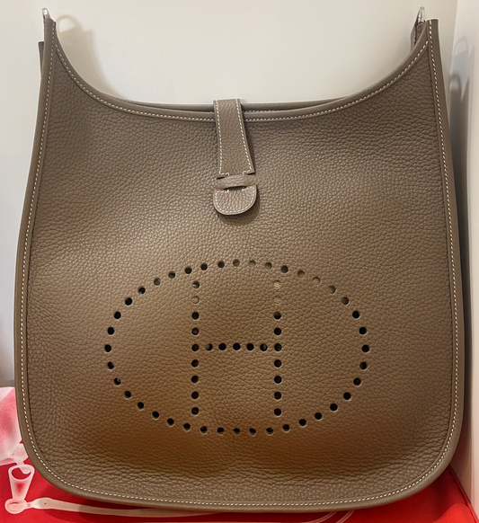Hermes - Evelyne 33- Etoupe - SHW- H056275CK18 - £3030