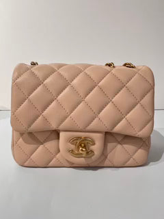 Handbag - 23S Flap Bag With Camellia Chain 17CM -  Lambskin - Beige Gold - AS4040 - £4,530.00