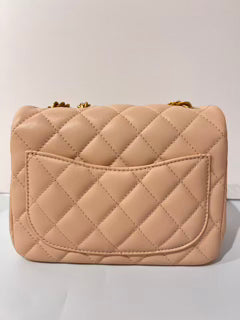 Handbag - 23S Flap Bag With Camellia Chain 17CM -  Lambskin - Beige Gold - AS4040 - £4,530.00