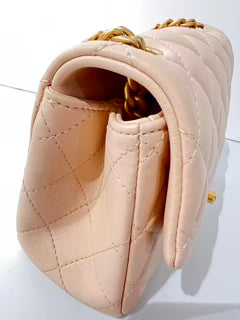 Handbag - 23S Flap Bag With Camellia Chain 17CM -  Lambskin - Beige Gold - AS4040 - £4,530.00