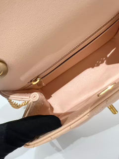 Handbag - 23S Flap Bag With Camellia Chain 17CM -  Lambskin - Beige Gold - AS4040 - £4,530.00