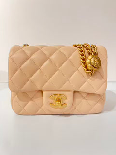 Handbag - 23S Flap Bag With Camellia Chain 17CM -  Lambskin - Beige Gold - AS4040 - £4,530.00