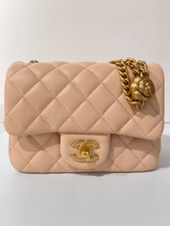 Handbag - 23S Flap Bag With Camellia Chain 17CM -  Lambskin - Beige Gold - AS4040 - £4,530.00