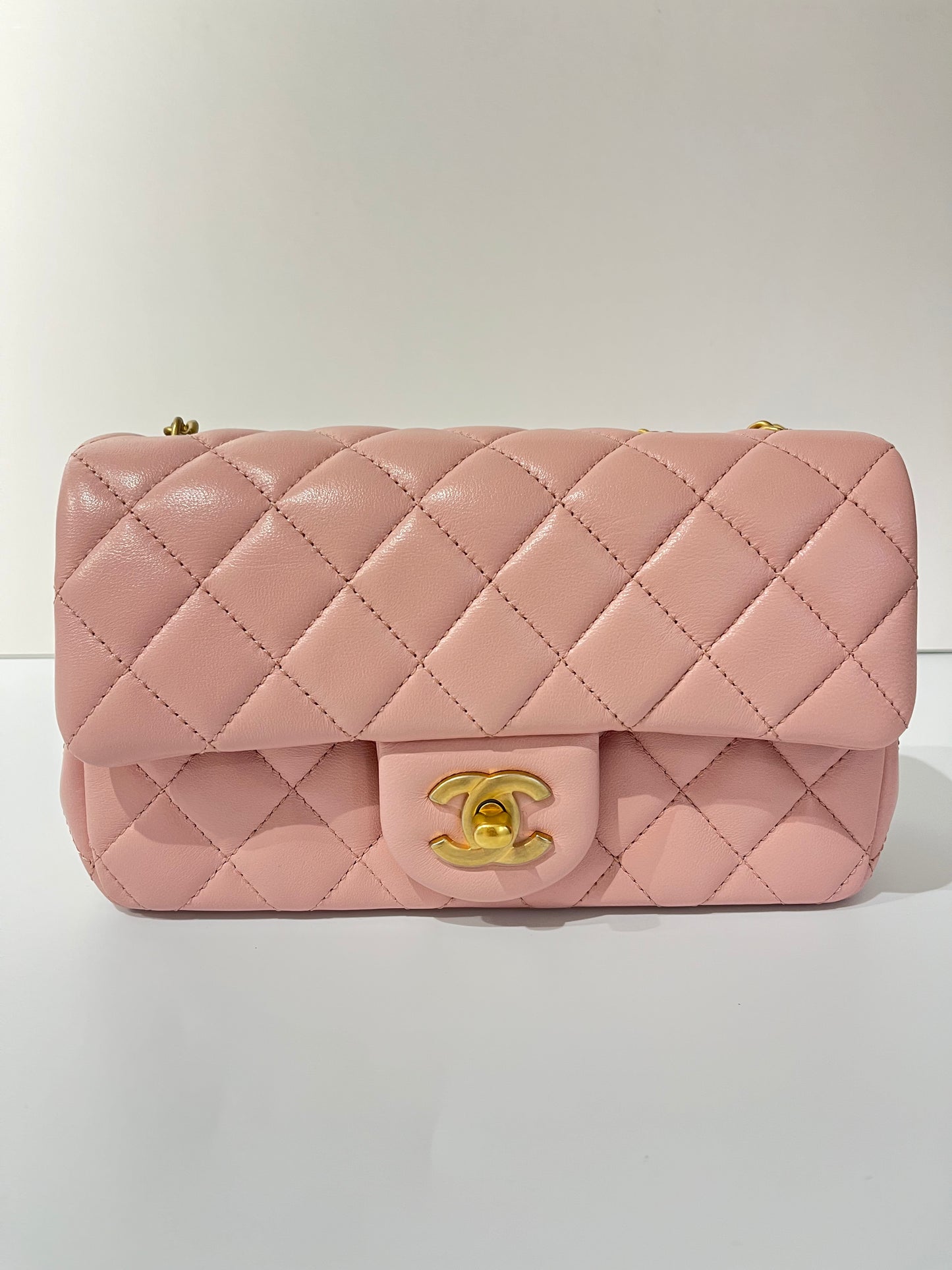 Chanel Flap bag 20CM -light pink as4041b10716nn267