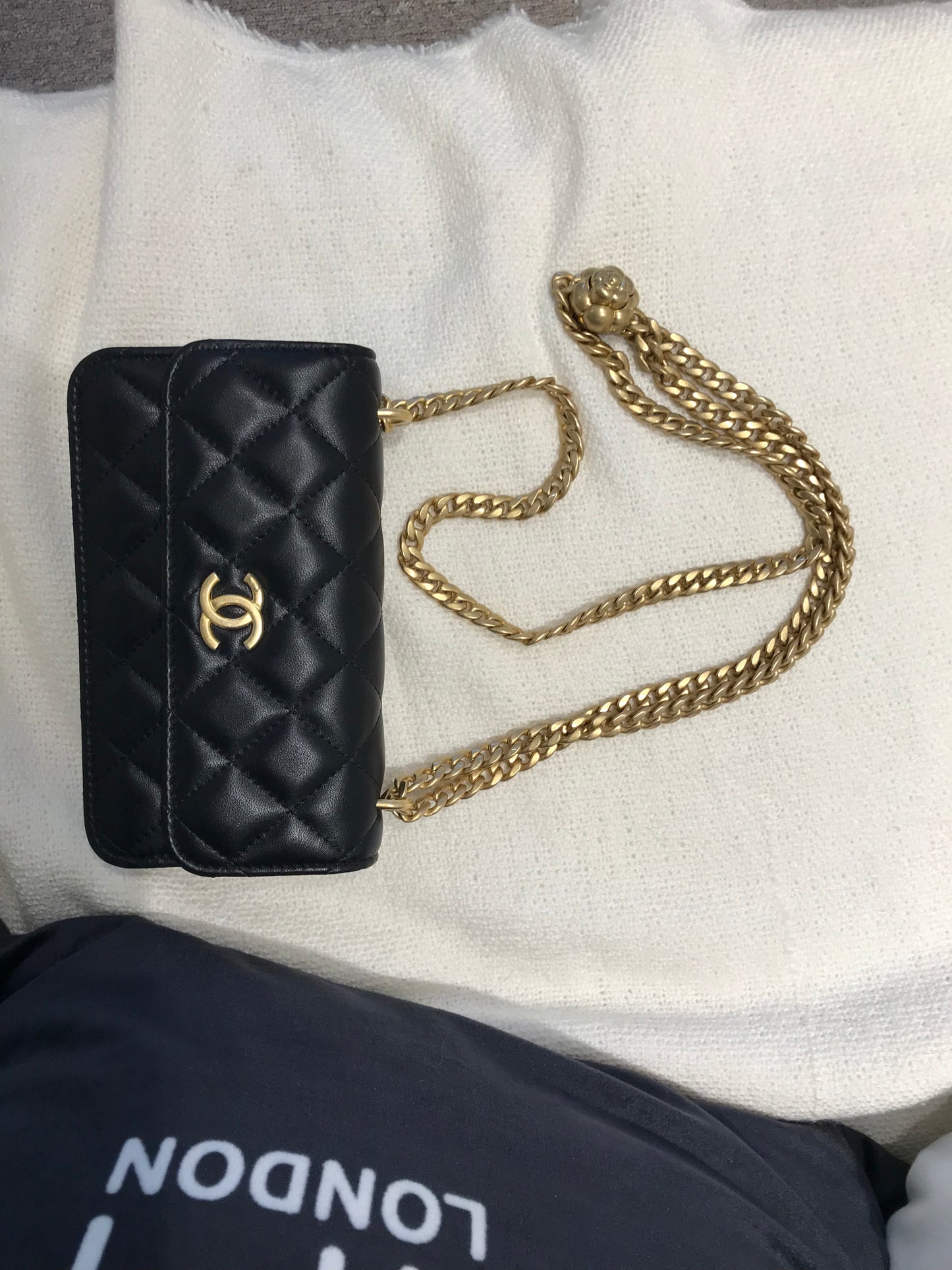 Chanel 23c phone bag camellia