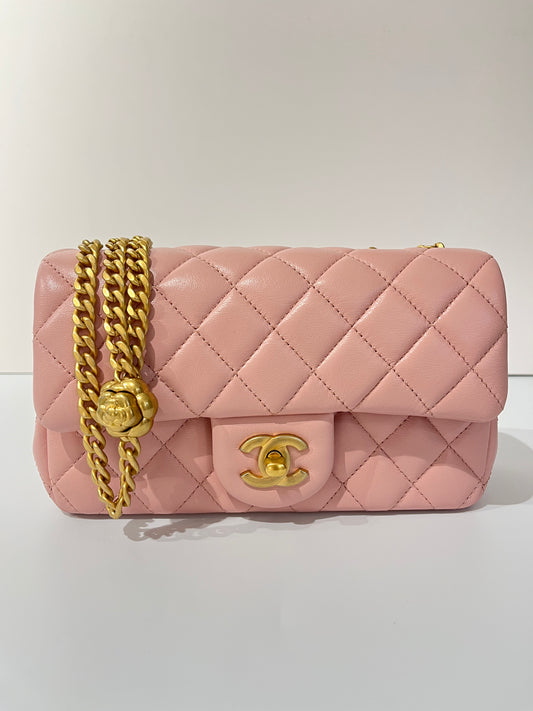 Chanel Flap bag 20CM -light pink as4041b10716nn267